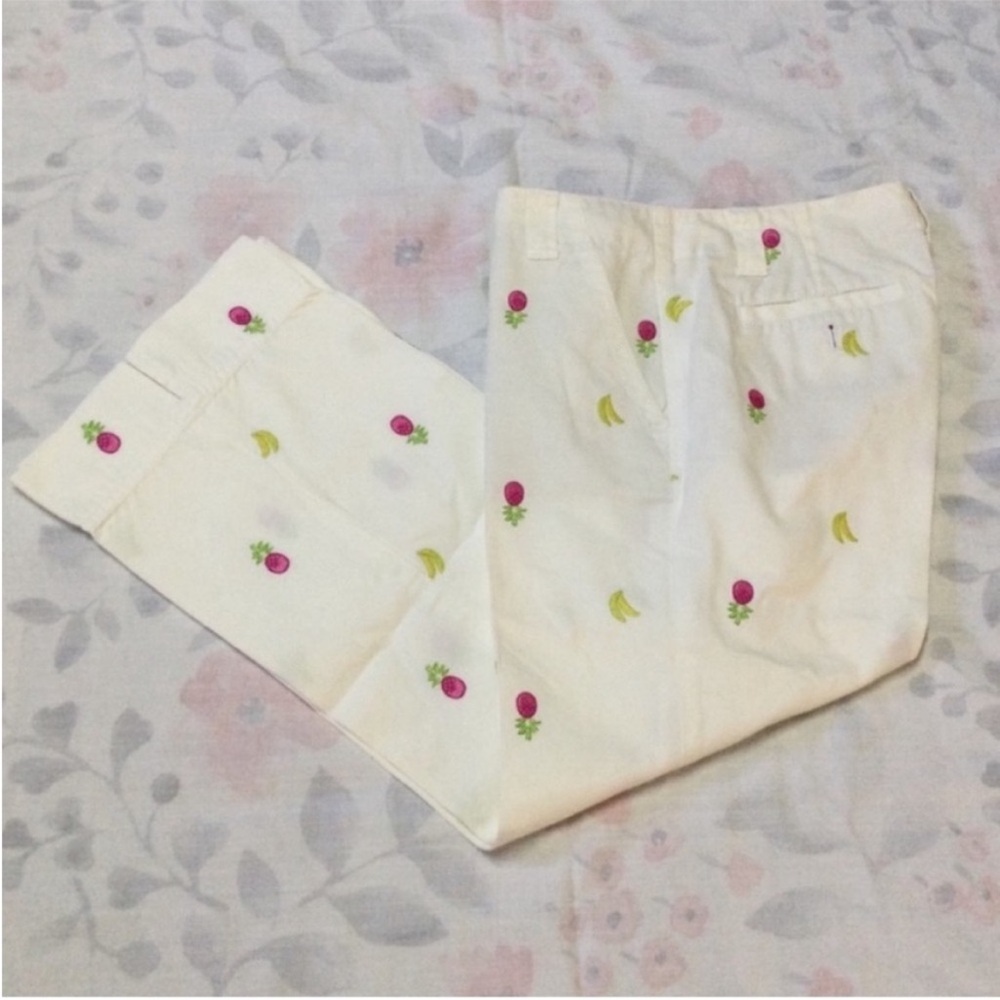 Lilly Pulitzer Embroidered Crop Pants 0